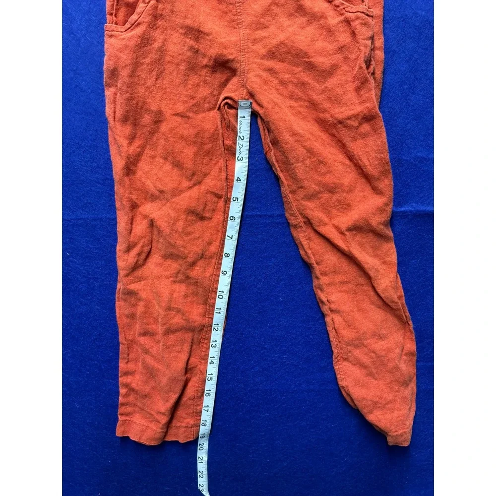 Lagenlook Kids You Can't Buy This Linen‎ Tapered Pants S Burnt Orange
